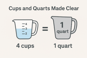 Cups and Quarts Made Clear